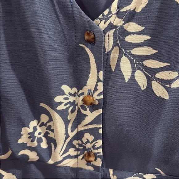 SÉZANE Lily Dress in Blue & Cream Floral Print sz US 8 / FR 40 EUC - Picture 8 of 12